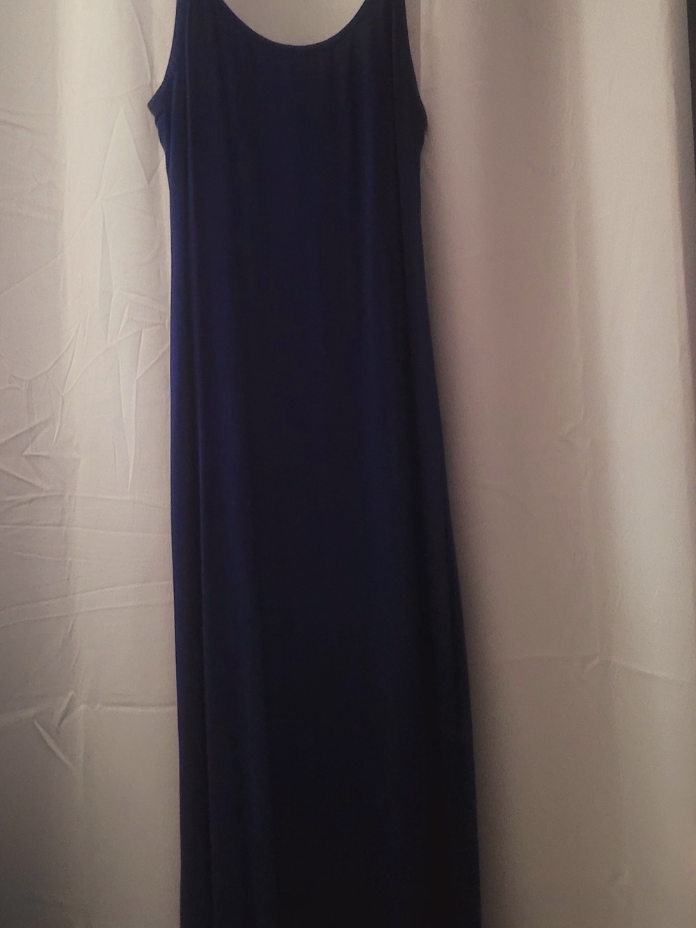 Women's Navy Sleeveless Maxi Dress - Elegant Everyday Slip